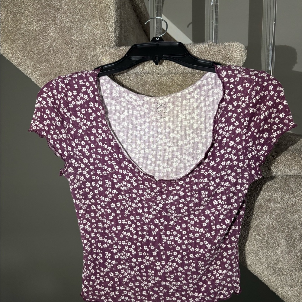 PacSun Purple Floral Women's Blouse